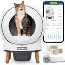 PetSafe ScoopFree SmartSpin Self-Cleaning Cat Litter Box Advanced Odor Control, App Controlled with Health Monitoring, Works with Any Litter, Up to 2 Weeks of Hands-Free Cleaning (White)