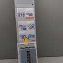 MR.SIGA Professional Microfiber Mop for Hardwood, Laminate, Tile Floor Cleaning, Stainless Steel Telescopic Handle - 3 Reusable Flat Mop Refills and 1 Dirt Removal Scrubber Included (Blue)