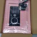 Digital Electronic Money Safe, Steel Security Lock Box with Keypad, Office Hotel Business Jewelry Gun Cash Safe, 0.23 Cubic Feet, 9.06" W x 6.69" D x 6.69" H（Pink）