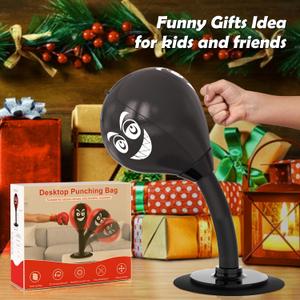 Desktop Punching Bag, Stress Buster with Suction Cup for Office Table and Counters, Heavy Duty Stress Relief Ball, Desk Boxing Punch Ball