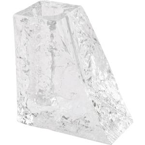 Crystal Flower Vase with Glacial Texture, Clear, Handcrafted Centerpiece for Wedding, Home Decor, Table Display
