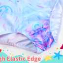 TENVDA Girls Swimsuit Summer Beach Sport Halter Bathing Suits One Piece Swimwear for 2-12 Years Old Kids (3-4T, Blue Marble-halter)