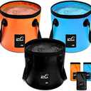 3 Pcs 5 Gallon Bucket Collapsible Foldable Bucket with Handle for Camping Fishing Hiking to Hold Water Folding Container Carry Bag Multiple Use Portable Fold up Lightweight