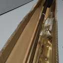 Double Curtain Rods with Aluminum End Cap and Full Surround Brackets,1"Front and 5/8" Back Rod,Adjustable between 36 to 72 Inches (3-6 Feet), Warm Gold Double Window Drapery Rod