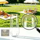 Lueumxc 56 Pack Plastic Wine Glasses Disposable Diamond Champagne Flutes, 32 Pcs 9 OZ Stemless Champagne Flutes & 24 Pcs 12 OZ Disposable Wine Glasses, BPA-Free