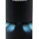 Lab Charge Small Ionic Air Purifier for Home & Bedroom – Silent HEPA Filter – Covers 250 Sq Ft - Free Cleaner for Pets, Hair, Smoke, Dust, Odors & Dander – Compact & Black Design - Pack of1