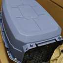 Amazon Basics Sturdy Portable 2-Door Top-Load Hard-Sided Pet Travel Carrier with Secure Ventilation, Handle, Front & Top Entry for Dogs, Cats, 22.8"L x 15"W x 13"H, Gray & Blue