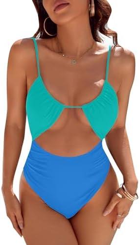Blooming Jelly Womens One Piece Swimsuit Tummy Control Bathing Suit Sexy Flattering Cheeky High Cut Out Cute Ladies Swimwear Large , Corn Flower Blue Blooming Jelly Womens One Piece Swimsuit Tummy Control Bathing Suit Sexy Flattering Cheeky High Cut Out Cute Ladies Swimwear Large , Corn Flower Blue