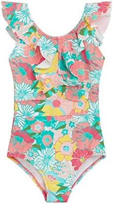 Kanu Surf Girls' Gianna Beach Sport Ruffle One Piece Swimsuit size 16