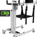 Electric Patient Lift Transfer Chair - Home Foldable Wheelchair to Car Transfer Device with Commode Seat Cushion for Elderly & Disabled - 300 lb Capacity, IPX54 Waterproof for Shower, SUV, Toilets