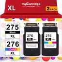 PG-275XL/CL-276XL Canon 275 and 276 Ink Cartridges Replacement for Canon Ink 275 and 276 Cannon Ink 275 276 Combo Pack for Pixma TS3722 TR4700 TS3522 TR4720 TR4722 TS3500 TS3700 Printer 275XL 276XL