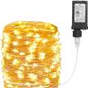 Joomer Fairy String Lights 33FT 100 LEDs Plug in Fairy Lights Indoor Copper Wire String Light DIY for Bedroom, Parties, Wedding, Christmas, Outdoor, Indoor Decoration (Warm White, Non-Connectable)