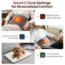 Comfheat USB Heating Pad for Travel Warmth Outdoors, 5V Small Heated Pad FSA Eligible HSA Non-Rechargeable Heat Therapy for Pain Relief Abdomen Cramps, 3 Heat Settings & Auto Off (16"x 12") Gray
