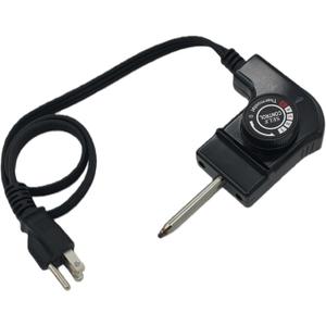 Adjustable Thermostat Probe Cord, 15A/125V Universal Power Cord with Temperature Control for Electric Smokers, Griddles & Fryers