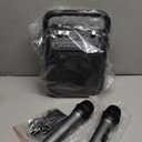 Karaoke Machine, Portable Bluetooth Speaker with 2 Wireless Microphones for Adults & Kids with Lights, Karaoke Microphone with PA System Supports USB/TF/FM/AUX for Home Party Home System Packages (Black)