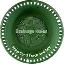 2 x Hanging Bird Feeder Tray with Drainage Holes for Outside Fit Most Seed, Rugged Recycled Plastic Feeding Station, Great for Attracting Wild Birds (12 inch, Green)