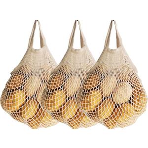  pack Reusable Grocery Bags Cotton Net Shopping Tote Ecology Market String Bag Mesh Beach Bags Produce Vegetable Bags