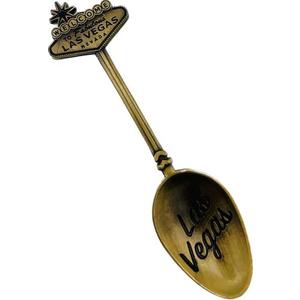 Las Vegas Souvenir Spoon in Gun Metal or Antique Brass (Antique Brass)