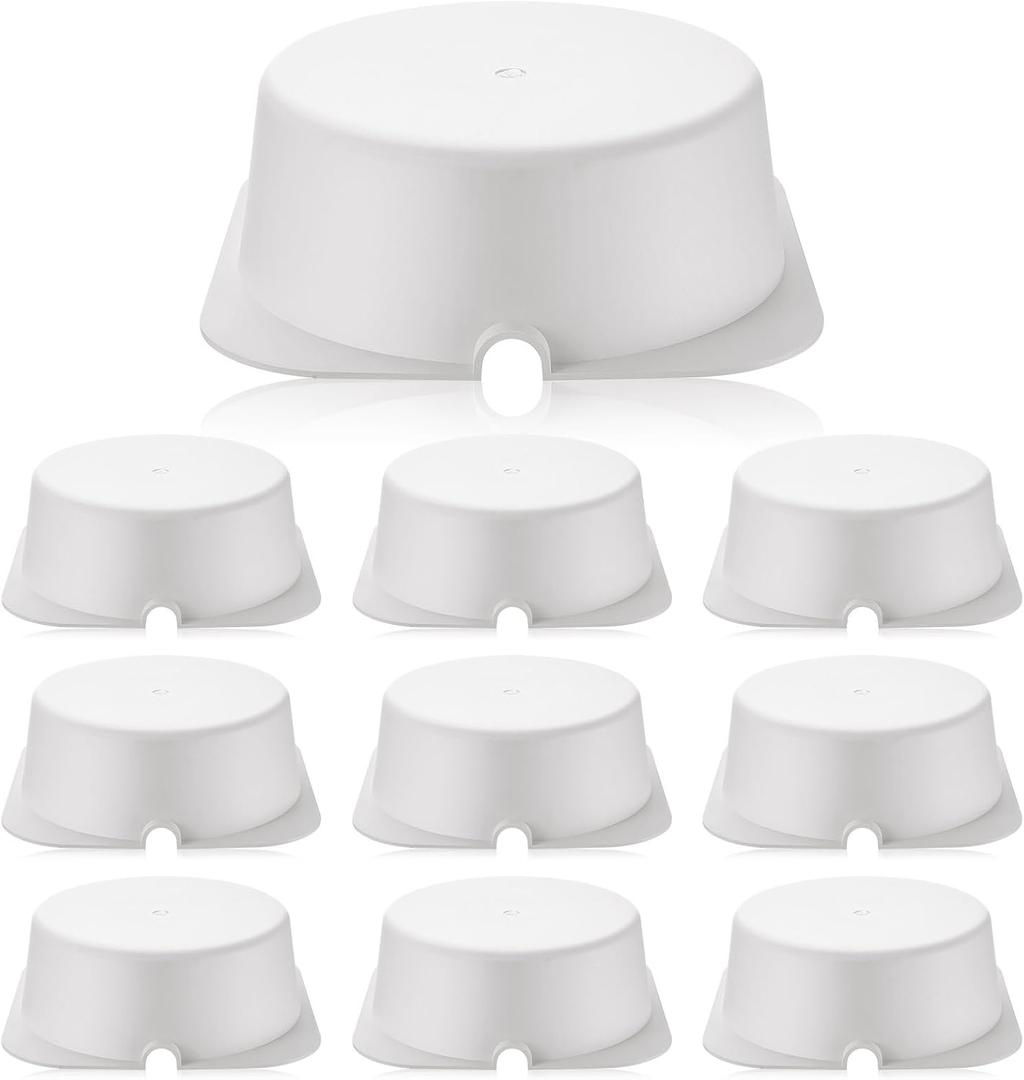 Tuanse 10 Pcs Recessed Light Covers for Attic Insulation, Fire Resistant Can Light Covers for 4, 5, 6 Inch Recessed Lighting, Easy Install, Reduce Heat Loss & Air Leakage (8.6 x 8.6 x 2.9 Inch,White)