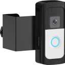 Anti-Theft Video Doorbell Camera Mount, Doorbell Bracket No Drilling Compatible with Most Video Doorbell for Houses, Apartments, Rentals (Black)