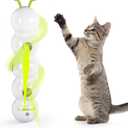 AFP Interactive Cat Toy, Automatic Furry Tail Teaser Toy with Motion Sensor, Electric Cat Toy, USB Rechargeable, Self Play Cat Feather Toy for Indoor Cats, Suction Cup for Stable Play, 1 Replacement