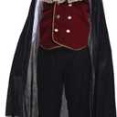 Brcus Kids Vampire Halloween Costume Boys Girls Gothic Classic Cosplay Dress Up (4-6 Years, Black)