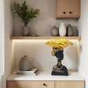 African Statues Tribal Woman Sculpture,9.5" Resin Figure Bust Figurine for Home Decor,Living Room/Table Top/Bookshelf/Coffee Tables(C01CD106)