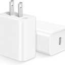 USB C Charger Block [2 Pack] iPhone 16 15 14 13 12 11 Charger Block, Type C Wall Charge 20W PD Power Adapter for iPhone 16/16Pro/16Pro Max/16Plus/15/14/13/12/11, iPad