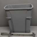 Knape & Vogt RS-PSW9-1-20-P 17 in. H x 8 in. W x D Steel in-Cabinet 20 Qt. Single Platinum Pull Out Trash Can