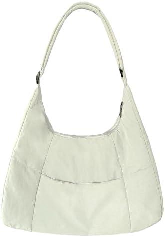 KAMEILONG Large Nylon Crossbody Purse Women Hobo Crescent Shoulder Bag Slouchy Tote Bag Casual Weekend Handbag for Women