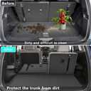 Original Cargo Mat & Backrest Mat Fit for Honda Pilot 2016-2025 2026 (No Elite): All Weather Protection Cargo Liner with Backrest Mat Behind 3rd Row Back Seat Protector