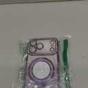 Magnetic Kickstand Glitter Case for iPhone 17 Pro Max,[Compatible with Magsafe] Cute Bling Sparkly Rhinestone with Camera Protector Makeup Mirror Women Girls Case for iPhone 17 Pro Max,Purple