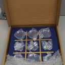 Modern Tic Tac Toe for Home Decoration with Blue Leather and Acrylic Pieces Decorative Table Top Housewarming Gift