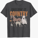 Country Halloween Creepin' It Country Farm Animals Farmers T-Shirt.M