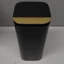 Push Pop-Up Makeup Brush Holder with Lid,4 Slots Makeup Brush Organizer, Makeup Cosmetics Organizer for Vanity Decor, Bathroom Countertop, Large Dustproof Cosmetic Brushes Container, Black