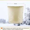 Backflow Preventer Pipe Insulation Cover (5F), POROLIR 20"X16" Thicker Pressure Vacuum Breaker Cover, Water Well Pump Sprinkler Valve Cover for Winter Freeze Protection, Khaki