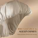 SONORO KATE 100% French Linen Fitted Sheet (1 Piece) - Stone Washed Natural Linen Mattress Cover, 16 Inch Deep Pocket, Ultra Soft, Breathable, Durable for Hot Sleepers (Natural Linen,Twin)