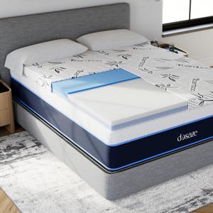 Dual-Layered & Triple-Zoned 3 Inch Memory Foam Mattress Topper for Spine Alignment and Back Pain Relief (Twin) - Firmer Middle Zone for Alignment - One Layer for Comfort, One for Support