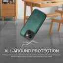 DJDUCK Designed for iPhone 15 Plus Case Wallet with Card Holder, [Magnetic Clasp Cover] [RFID Blocking Leather Protection] Shockproof Women Men Cases 6.7 Inch for Apple 15 Plus Sea Green