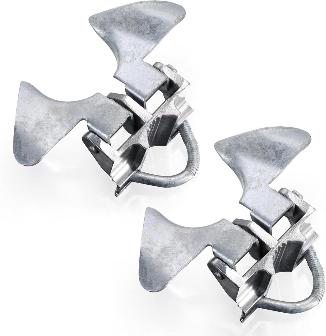 2 Pack KINNAN Chain Link Fence Butterfly Gate Latch, Galvanized Steel Butterfly Gate Latch for 1-3/8" Gate Frame and 2-3/8" Gate Post, Fence Gate Latch with Padlock Hole