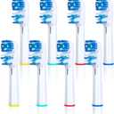 Replacement Brush Heads Compatible with Oral B- Double Clean Design, Double Clean Brush Heads, Compatible with Braun Oral-B Dual Clean Electric Toothbrush (8-Pack)