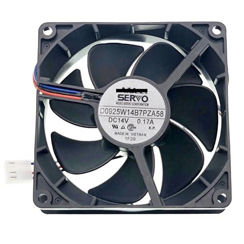 New Cooling fan for D0925W14B7PZA58 DC14V 0.17A 9225 Waterproof Silent Cooling Fan 3-Wire Size:92×92×25mm