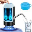 Myvision Water Dispenser for 5 Gallon Bottle, Portable USB Charging Electric Water Pump, Drinking Water Jug Pump for Home, Kitchen, Living Room, Office, Camping, Universal for 35 Gallon (Blue)