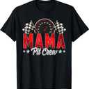 Race Car Birthday Party Racing Family Mama Pit Crew T-Shirt L