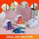 GemmiCho 3D Printed Animals, 7.8" 3D Printed Hermit Crab with Shell, 3D Printed Toys for Stress Relief, Animals Figurines Fidget Crab Toy for Boys Kids Teen 5-7 4-6 8-12 (Red)