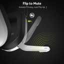 acer Wireless Gaming Headset for PS5/PS4, PC, Mac, 2.4GHz & Bluetooth 6.0 Gaming Headphone with Flip-to-Mute Mic, Lightweight Glasses-Friendly, 70H Battery - White