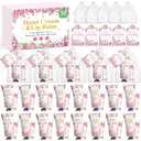 50 Pack Bulk Hand Cream and Lip Balm Gifts Sets, Baby Shower Favors and Bridal Shower Favors for Guests with Thank You Card and Organza Gift Bags, Appreciation Gifts, Wedding Party Favors (Baby Girls)