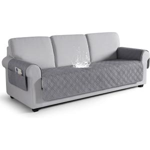 VANSOFY Couch Cover, Waterproof Sofa Covers Washable Slipcover Furniture Protector Couch Seat Covers Non-Slip Couch Cover for Dogs, Pets(Sofa Plus, Light Gray)