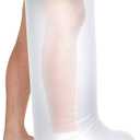 Bukihome Shower Watertight Foot Protector, Adult Leg Cast Covers, Extra Large Capacity Adult Thigh Tension & Super Waterproof Leg Protector, For Thigh size 21.65-23.23 inches (Clear)