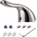 Enhon Lever Handle Kit and Handle Screw Kit, Compatible with American Standard M962160-0020A/030126-0070A, for Single-Handle Pressure Balance Tub and Shower (Brushed Nickel)